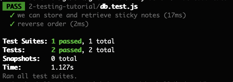 Both tests now pass in the command line