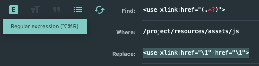 Activate regex option in Sublime Find and Replace