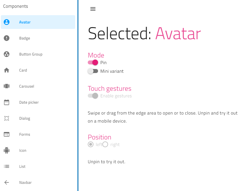 Navigation Drawer