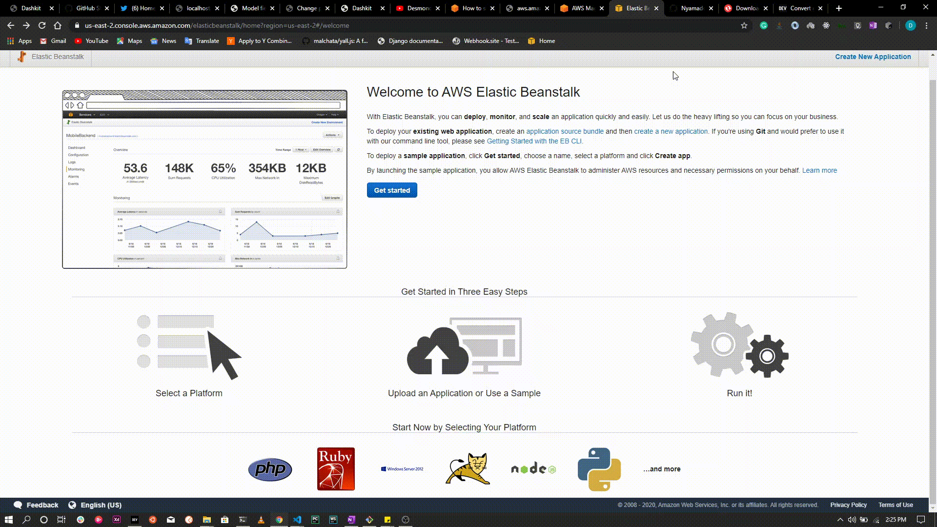 Elastic Beanstalk Get Started 