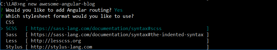 Scaffolding an Angular app