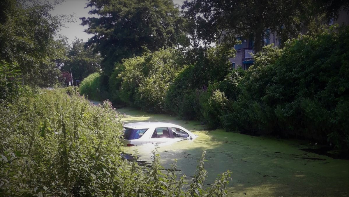 Car in water