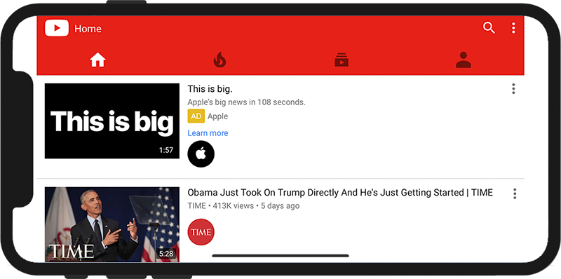 Default gutters on youtube.com