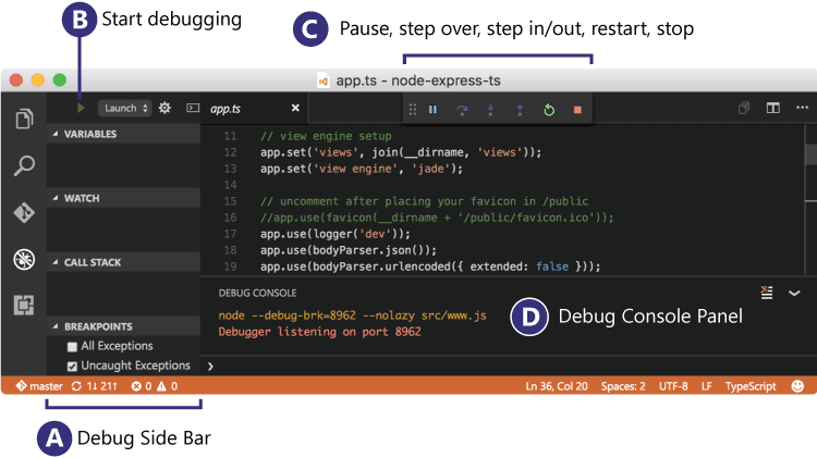 stop debugging process