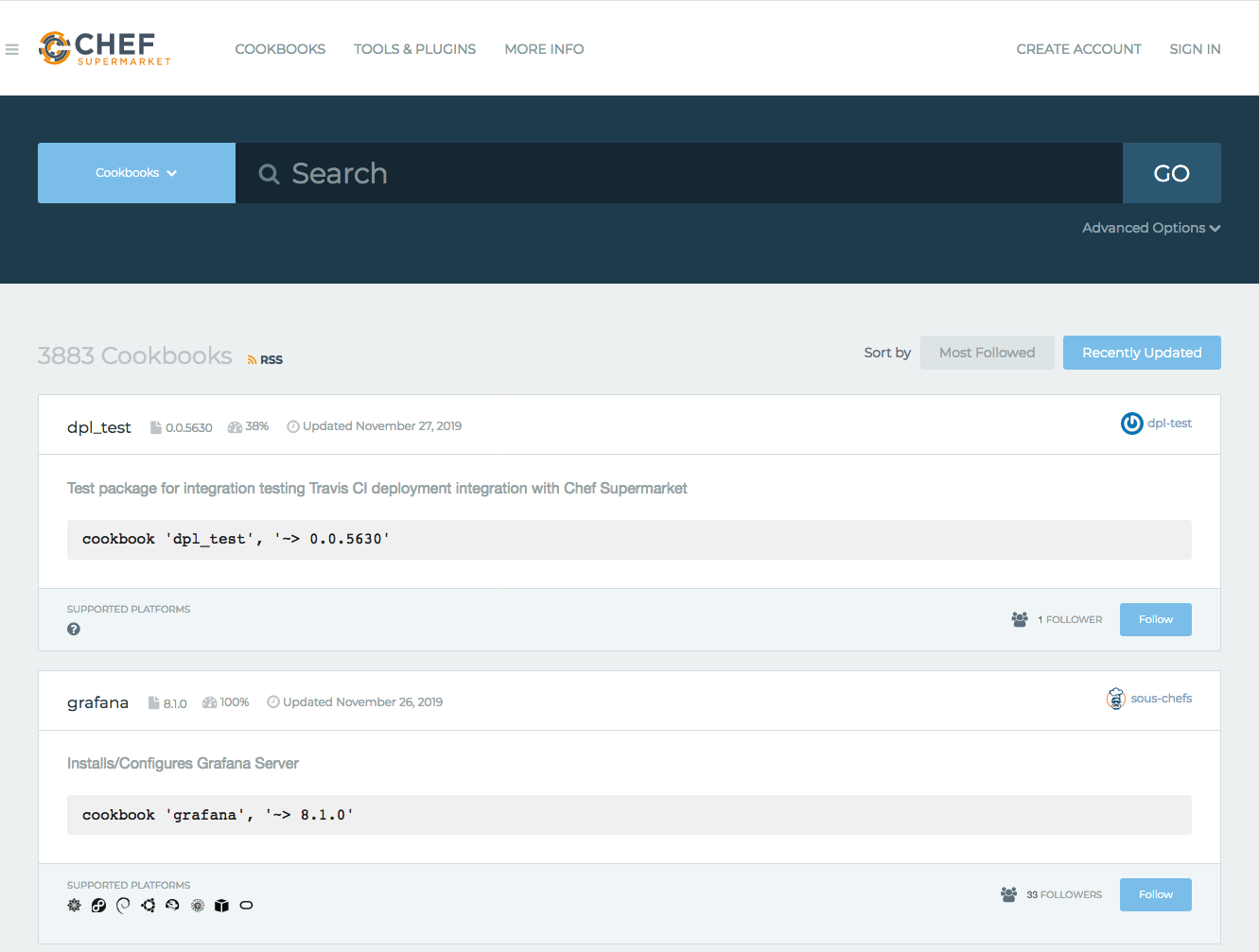 Search and Organize Community Cookbooks