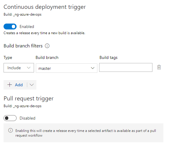 Continuous Deployment trigger