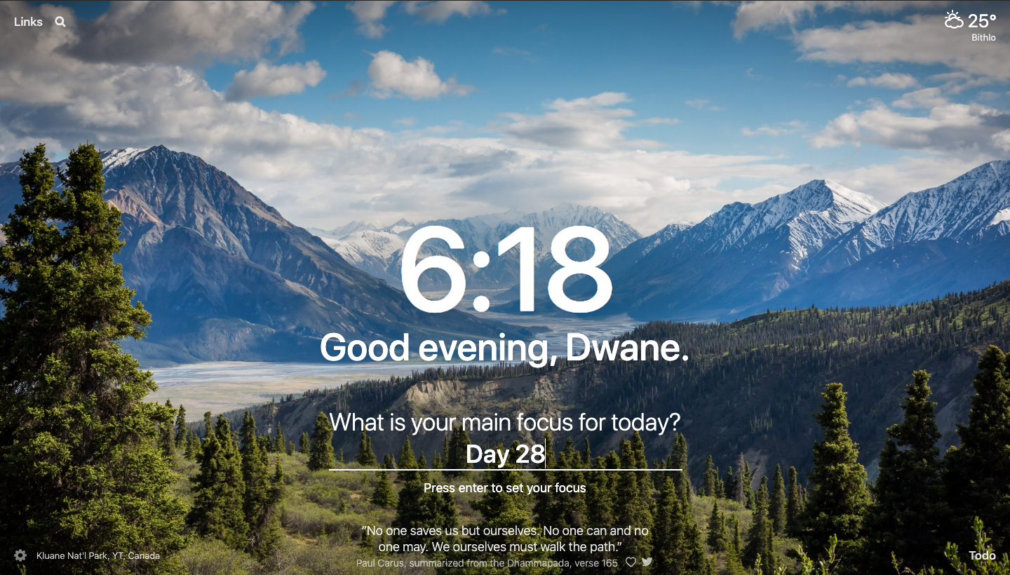 Kluane Nat'l Park, YT, Canada landscape with mountains and pine trees