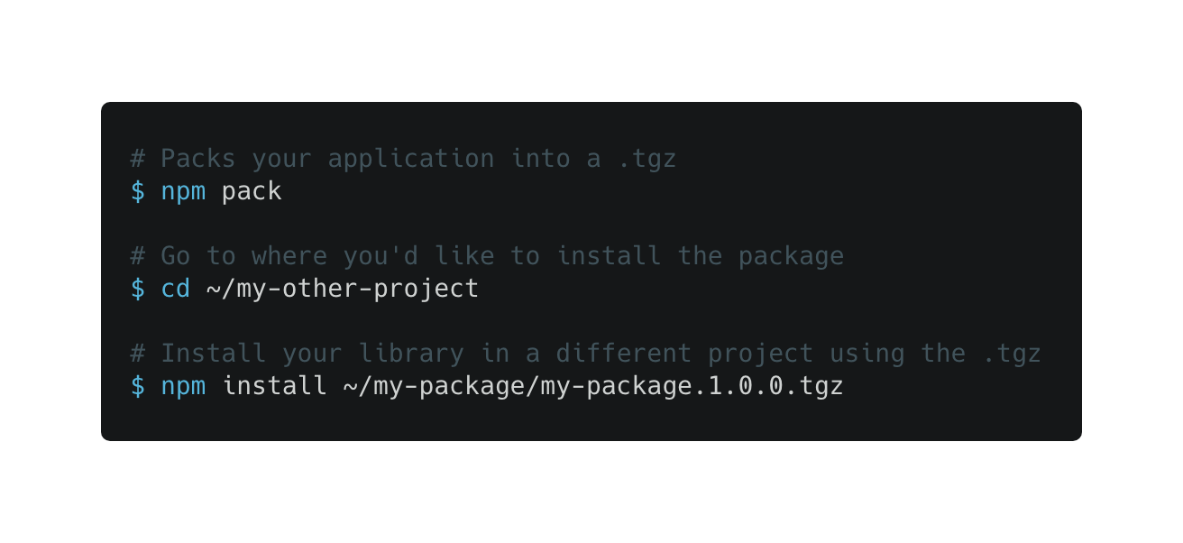 npm pack