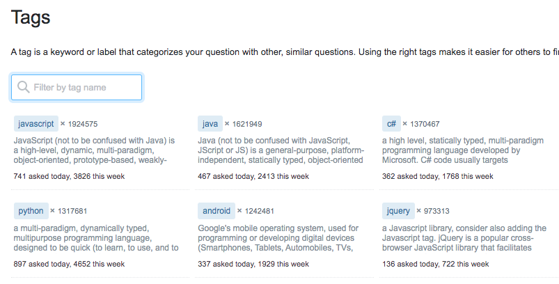 stackoverflow tags