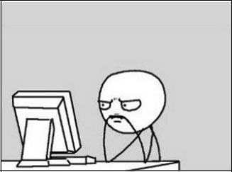 Good ol' meme - guy looking skeptical staring at his computer