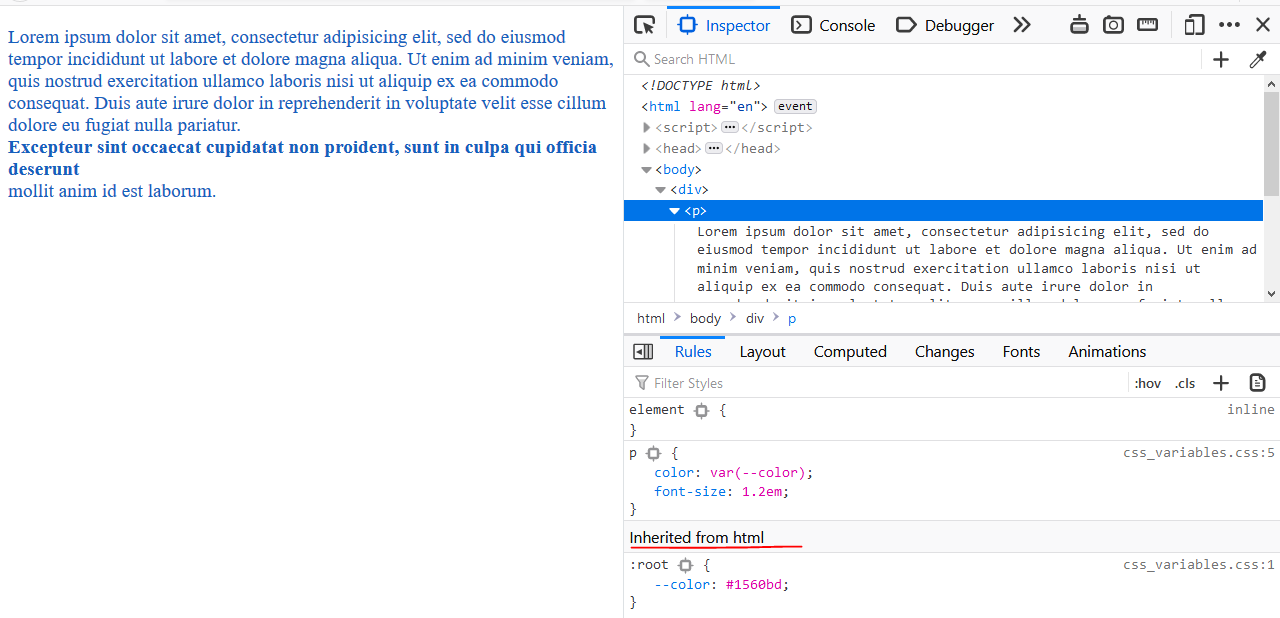 A web browser with Developer tools opened