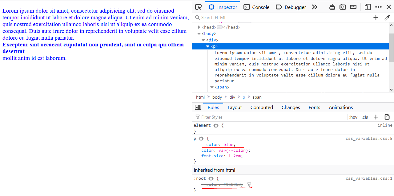 A blue text on a white background