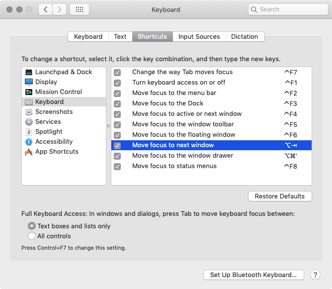 Alt Keyboard Shortcut
